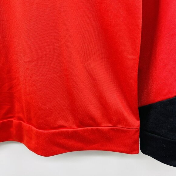 Adidas Youth Boys Large 10/12 Zippered Color Block Track Jacket in Red/Black 551 - Picture 5 of 7